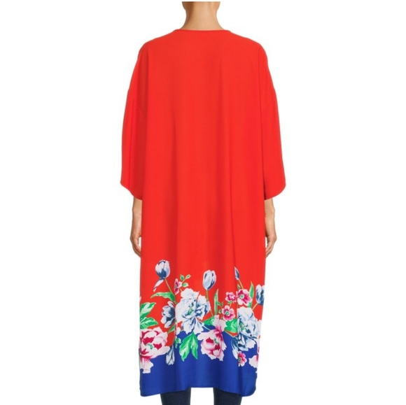 Pioneer Woman L / XL firey orange printed duster - Picture 2 of 10